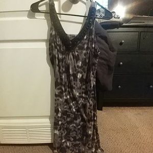 Black, Grey, White summer dress